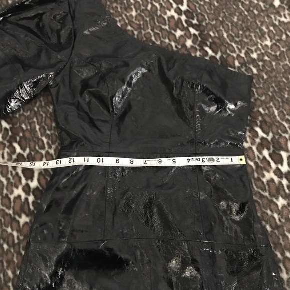 Leather One Shoulder Dress - Picture 6 of 11